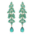 Shangjie OEM Joyas Fashion Women Boucles d&#39;oreilles bijoux Green Zircon Pendant Boucles d&#39;oreilles de luxe Boucles d&#39;oreilles pour la fête